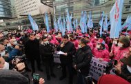 TÜMTİS üyesi işçiler sendika hakkı için mücadele ediyor